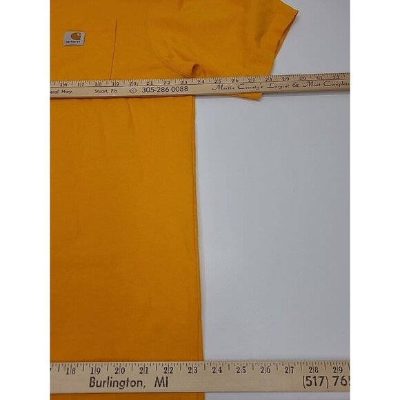 Carhartt Original Fit Tee Shirt Men's Size Large 100% Cotton Safety Orange - Picture 3 of 6
